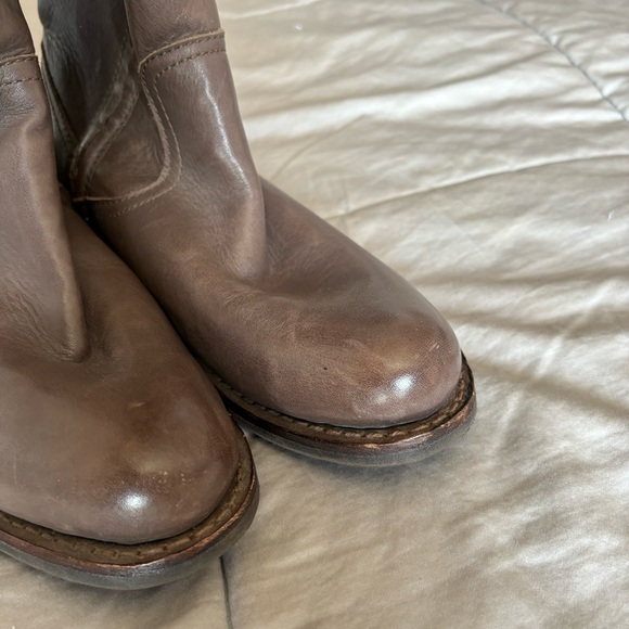 Bussola size 10 soft leather boots Biella style espresso brown - Picture 9 of 10